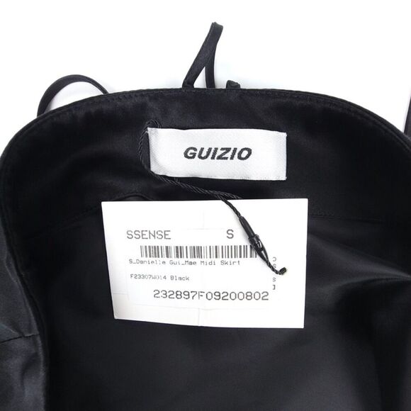 NWT Danielle Guizio 100% Silk Mae Midi Skirt 90's Ballet Minimalist Black Satin - Picture 2 of 7